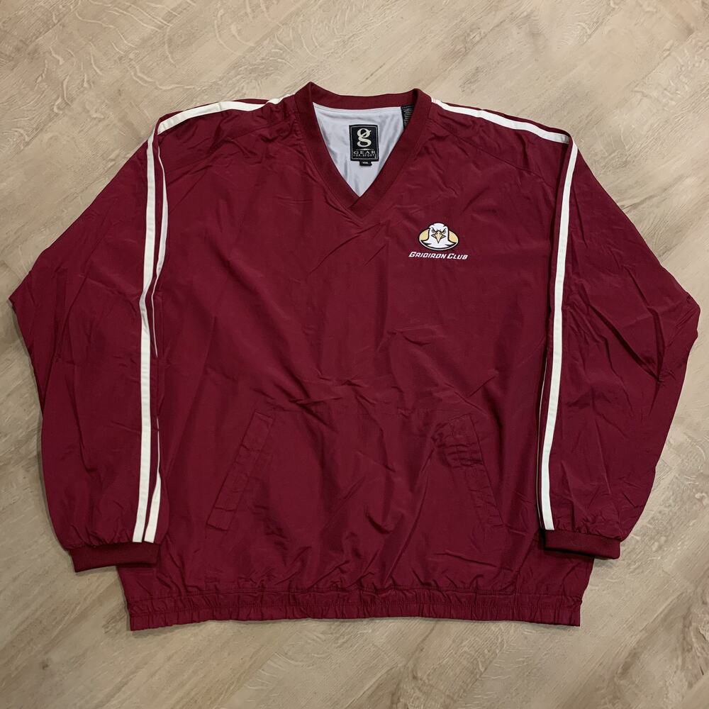 Vintage Y2K Boston College BC Eagles Gridiron Club Jacket Men's XXL 2XL Burgundy